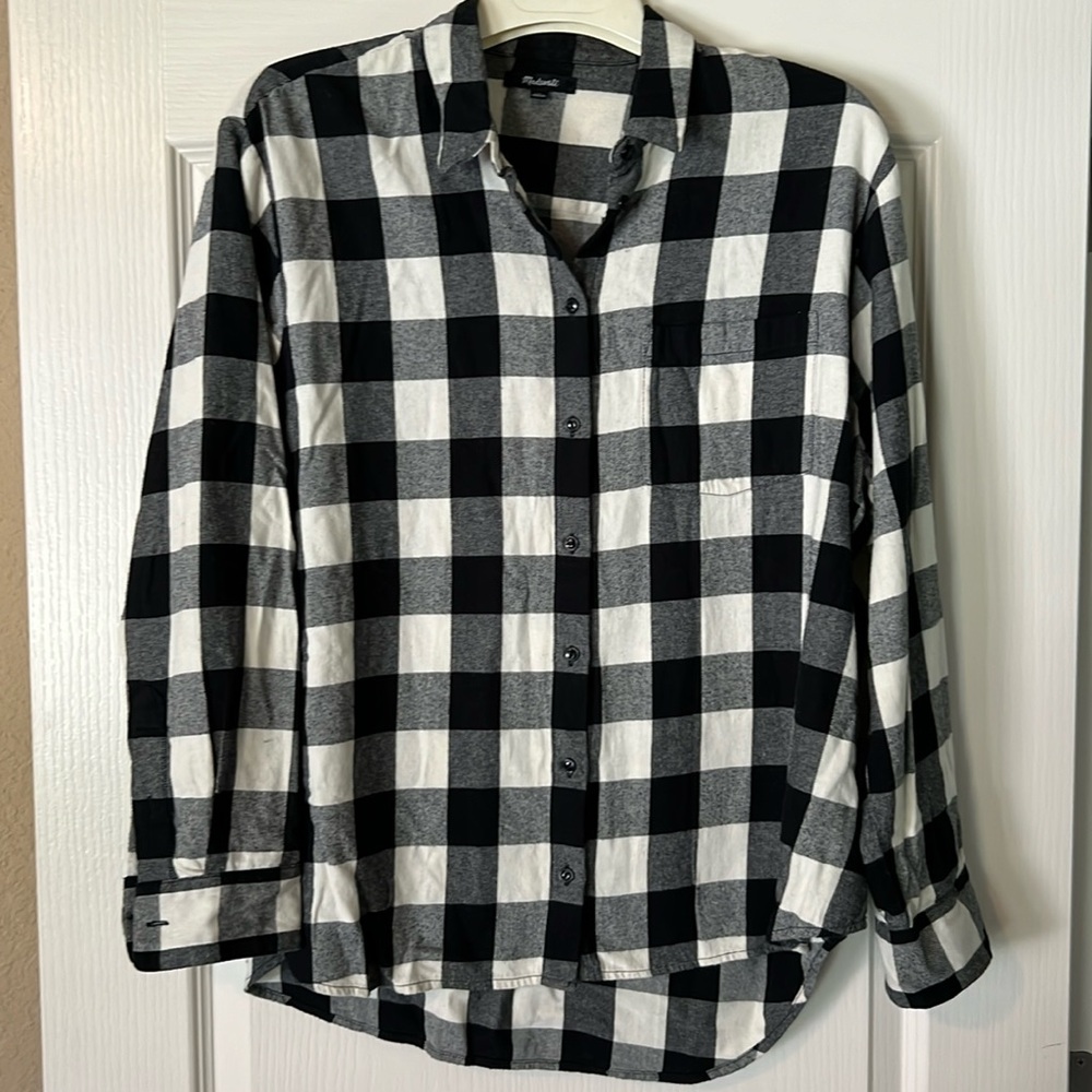 Madewell Buffalo Plaid skirt in xl